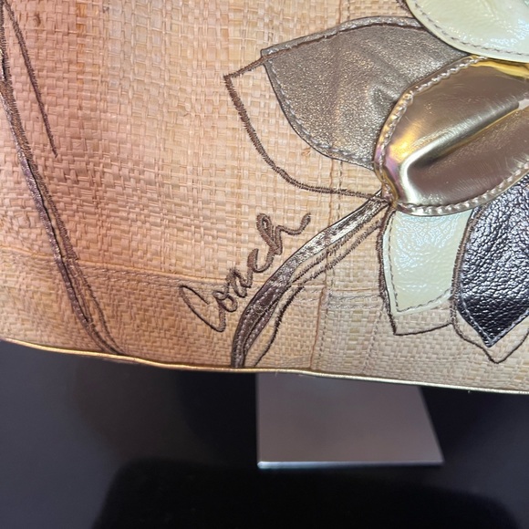 Coach Hamptons Archive 10th Anniversary straw floral carryall - Picture 3 of 15